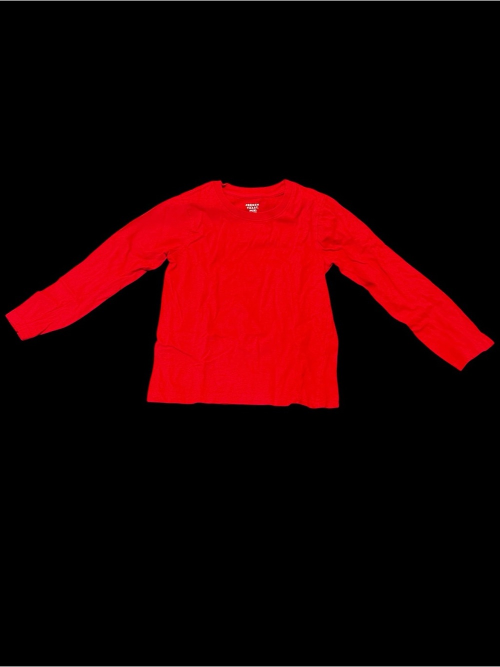 French Toast Red Long Sleeve Crewneck Top
